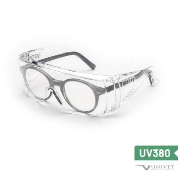 Univet 520 Clear Gözlük Üstü Koruyucu İş Gözlüğü -  Sterilize Edilebilir - UV380