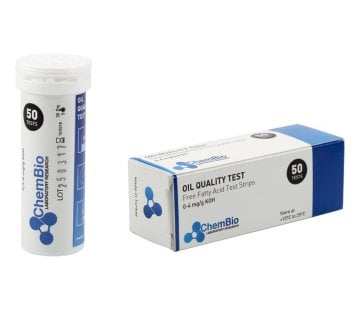 Chembio CB4610 Kızartma Yağlarında Serbest Yağ Asitleri Tayin Kağıdı 50 Test (0 - 0,5 -1 - 2 - 3 - 4 mg/g KOH)