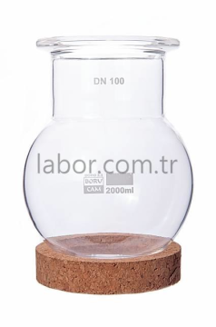 Borucam Dibi Yuvarlak Reaksiyon Balonu 2000 ml, Dn 100