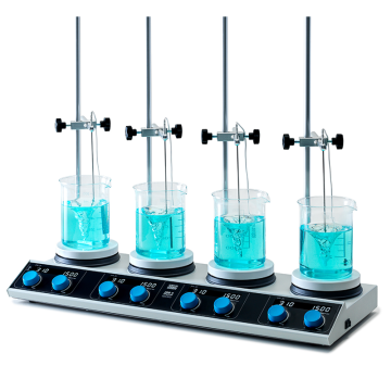 VELP AM4 Digital 4 Bölmeli Isıtıcılı Manyetik Karıştırıcı SET1 1500 rpm / 4 X 20 L / 310 °C