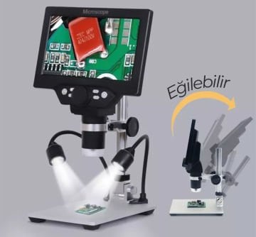 LT G1200 Dijital Mikroskop 1200X / 7'' HD Ekran / 8 LED Aydınlatma