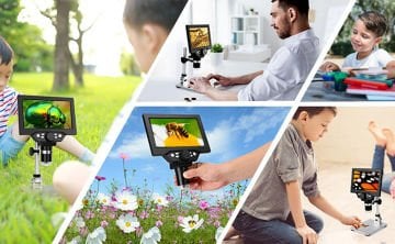 LT G1200 Dijital Mikroskop 1200X / 7'' HD Ekran / 8 LED Aydınlatma