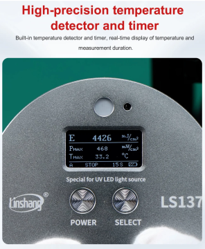 Linshang Technology LS137 UV Enerji Ölçer 340 nm-420 nm, 395 nm LED Işık Kaynağında Kalibre Edilmiştir