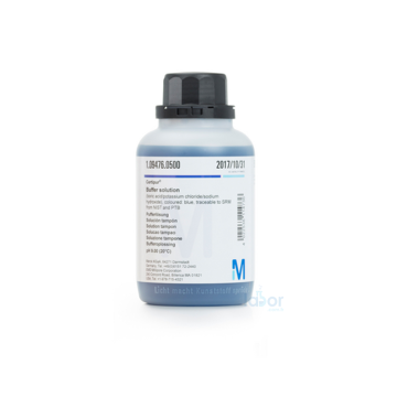 Merck 109476 pH 9.00 (Boric Acid/Potassium Chloride/Sodium Hydroxide), Coloured: Blue Traceable To Srm From Nıst And Ptb pH 9.00 (20°C) Certipur®  500 ml