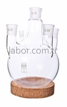 Borucam  Beş Boyunlu Dibi Yuvarlak Balon 2000 ml