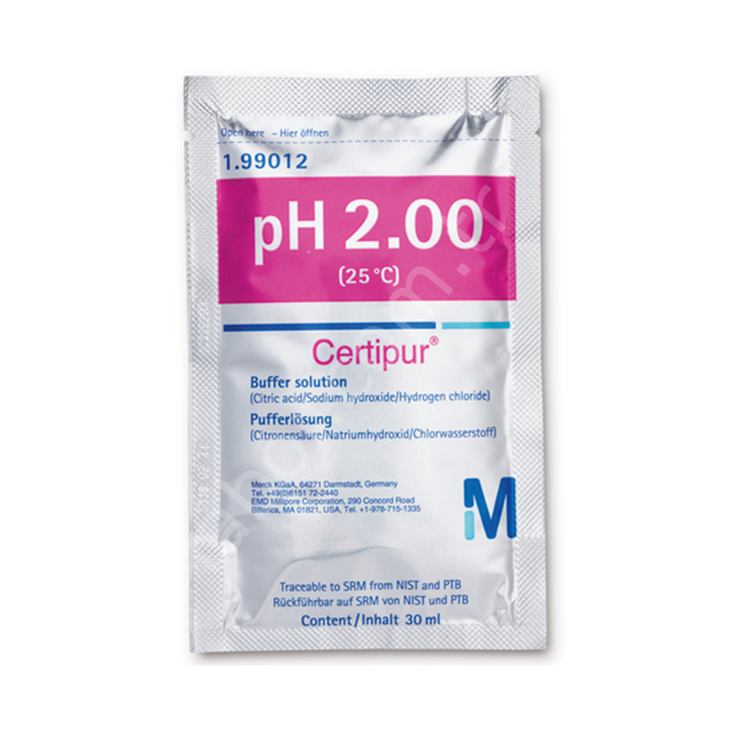 Merck 199012 (Citric Acid, Sodium Hydroxide, Hydrogen Chloride) Tracable To Srm From Nıst And Ptb pH 2.00 (25°C) Certipur®  30 X 30 ml