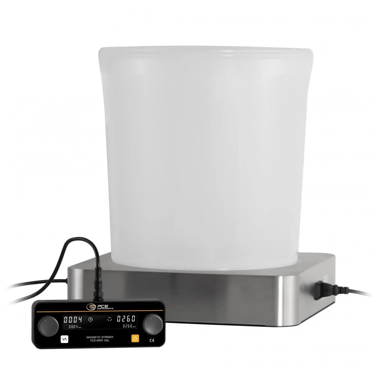PCE MSR 100L Manyetik Karıştırıcı Paslanmaz Çelik Karıştırma Plakası 100... 600 rpm / 100 L / 400 x 400 mm
