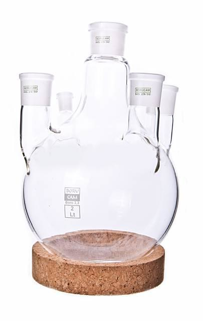 Borucam  Beş Boyunlu Dibi Yuvarlak Balon 3000 ml