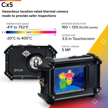 FLIR Cx5 Termal Kamera Darbe ve Patlamalara Dayanıklı Termal Kamera -20...  400 °C / 160 × 120 piksel
