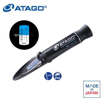 ATAGO 2491 Master-S/Millα Deniz Suyu Refraktometresi ATC Tuzluluk: 0... 100‰ Özgül Ağırlık: 1.000... 1.070
