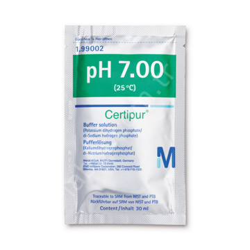 Merck 199002 (Potassium Dihydrogen pHospHate/Di-Sodium Hydrogen pHospHate), Traceable To Srm From Nıst And Ptb pH 7.00 (25°C) Certipur®  30 X 30 ml