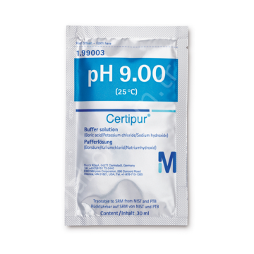 Merck 199003 (Boric Acid/Potassium Chloride/Sodium Hydroxide Solution), Traceable To Srm From Nıst And Ptb pH 9.00 (25 °C) Certipur®  30 X 30 ml