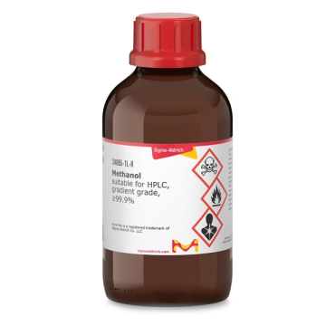 Sigma-Aldrich 34885 Methanol suitable for HPLC, gradient grade, ≥99.9% CAS No.: 67-56-1 1 L
