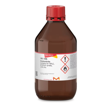 Sigma-Aldrich 34851 Acetonitrile suitable for HPLC, gradient grade, ≥99.9% 100 mL