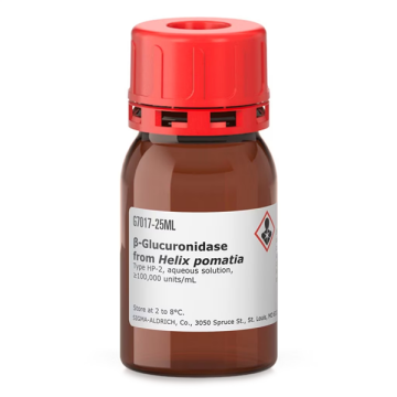 Sigma-Aldrich G7017 β-Glucuronidase from Helix pomatia Type HP-2, aqueous solution, ≥100,000 units/mL CAS No.: 9001-45-0 1 mL
