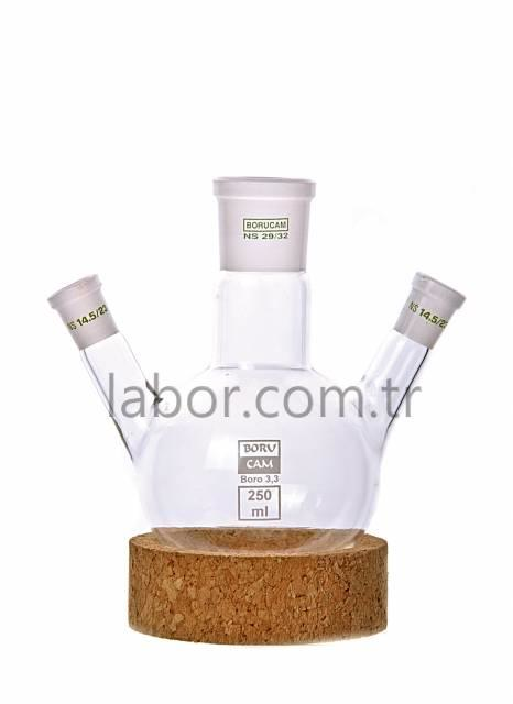 Borucam  Üç Boyunlu Dibi Yuvarlak Balon 4000 ml