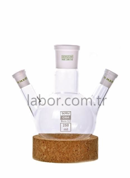 Borucam  Üç Boyunlu Dibi Yuvarlak Balon 4000 ml