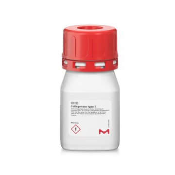 Sigma-Aldrich SCR103 Collagenase type I The collagenase type I (from Clostridium histolyticum) is a crude collagenase preparation that can be used for the isolation of primary cells or for tissue dissociation by enzymatic means. 250 mg