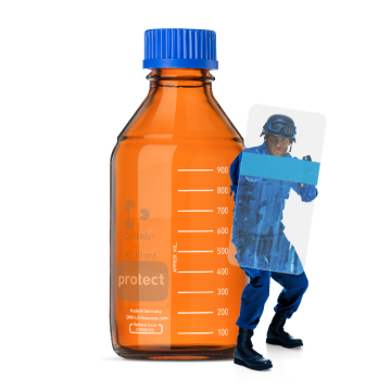Duran® Protect Uv Korumalı Ve Pu Kaplamalı Amber Şişe GL 45  500 ml