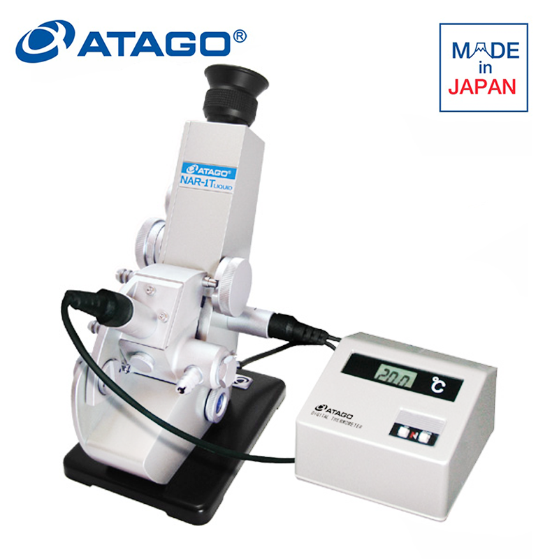 ATAGO 1211 NAR-1T LIQUID ABBE Refraktometre Kırılma İndeksi (nD): 1,3000... 1,7000 Brix: 0,0... 95,0% Standart Model Sadece Sıvılar için