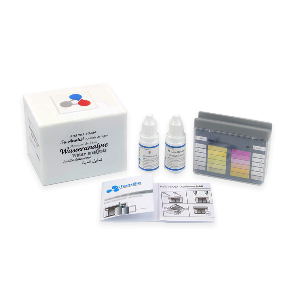 Chembio CB7215 Serbest Klor (Düşük Aralıklı) - pH Test Kiti | 100 Test  