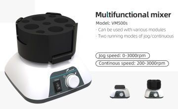 JOANLAB VM500S Çok Plakalı Vorteks Karıştırıcı WM501 ve WM502 ile 0... 3000 rpm / 4 x 50 mL/9 x 15 mL/12 x 5-10 mL/24 x 2 mL / 4.5 mm