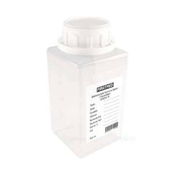Fıratmed Su Numune Şişesi Tiyösülfatlı / Etiketli / Güvenlik halkalı kapak / 40 mm ağız çaplı / Steril  500 mL / 64 Adet