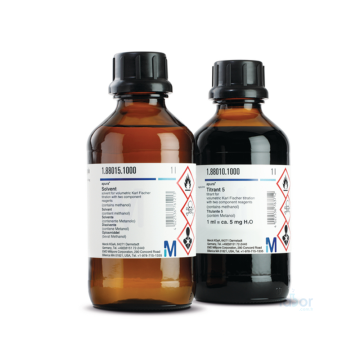 Merck 188010 Titrant titrant for volumetric Karl Fischer titration with two component reagents 1 ml ≙ ca. 5 mg H₂O Aquastar®  1 L