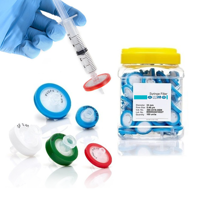 ISOLAB Şırınga Ucu Filtre  Non Steril PA (Poliamit) 0.45 µm / 25 mm / 100 Adet Hidrofilik Membran