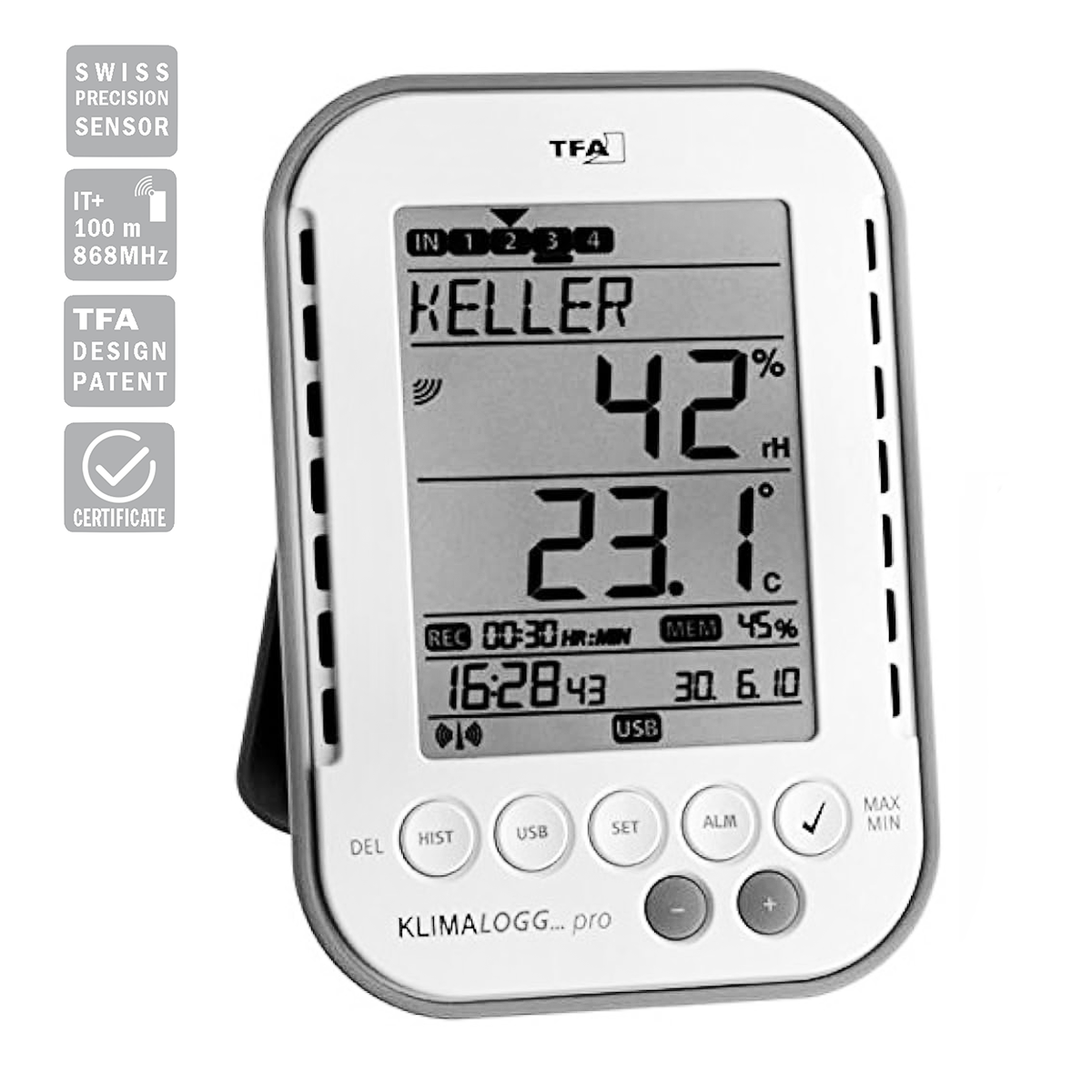 TFA 30.3039.IT 'KLIMALOGG PRO'  Termo Higrometre Datalogger
