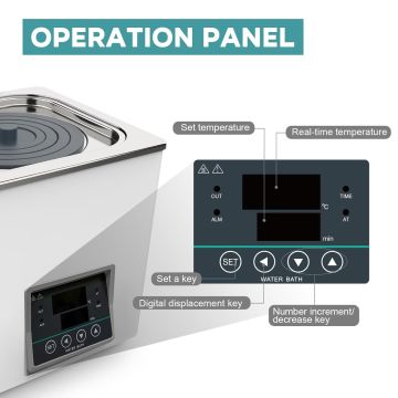JOANLAB WB100-1F Su Banyosu RT +5... 99.9 °C / 16 x 16 x 13 cm / 300 W