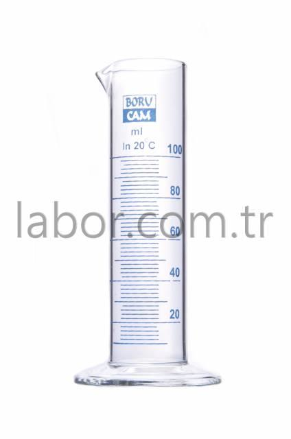 Borucam Kısa Form Cam Mezür 100 ml (Yuvarlak Tabanlı) 100 ml / 1 Adet