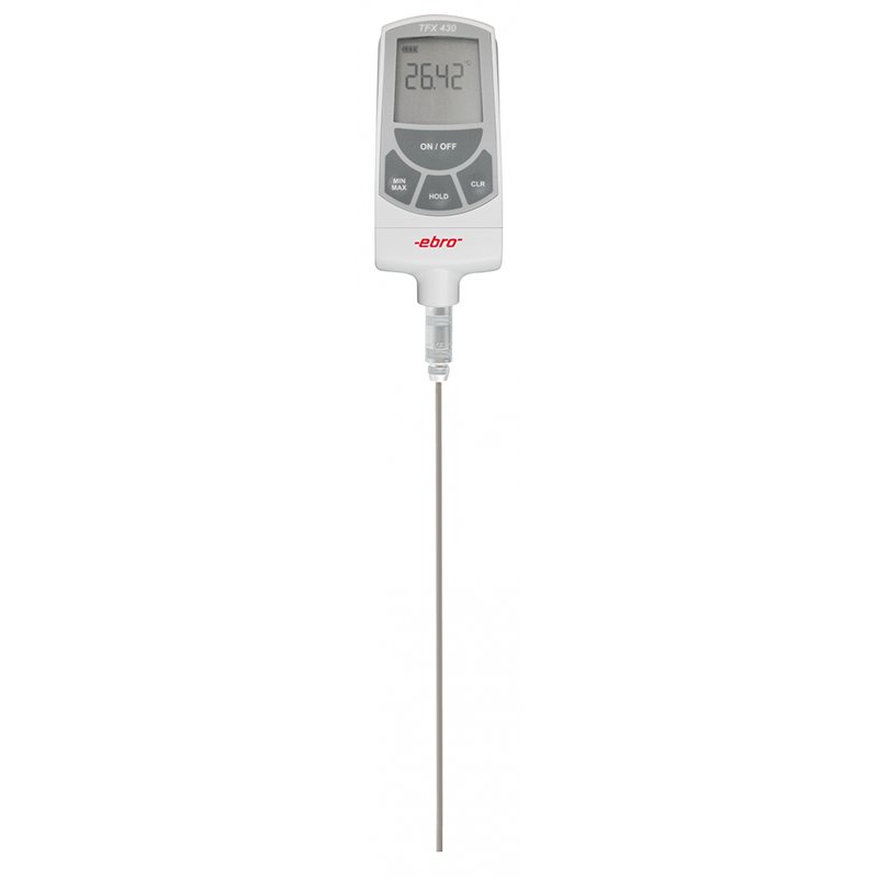 Ebro TFX 430 Saplama Tip Hassas Termometre -100... +500 °C HACCP Onaylı TPX 130 Sıcaklık Sensör ile