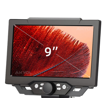 LT G1600 Plus + Renkli Ekranlı Dijital Mikroskop 1600X / 9'' HD Ekran / 8 LED Aydınlatma + 2 Adet Eksta Işık