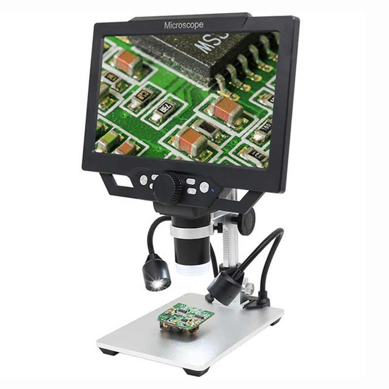 LT G1600 Plus + Renkli Ekranlı Dijital Mikroskop 1600X / 9'' HD Ekran / 8 LED Aydınlatma + 2 Adet Eksta Işık