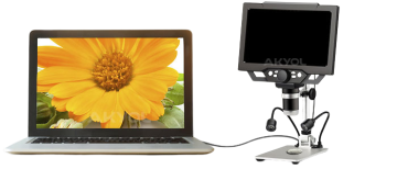 LT G1600 Plus + Renkli Ekranlı Dijital Mikroskop 1600X / 9'' HD Ekran / 8 LED Aydınlatma + 2 Adet Eksta Işık