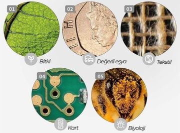 LT G2000 Renkli Ekranlı Dijital Mikroskop 2000X / 7'' HD Ekran / Kablolu Kumanda