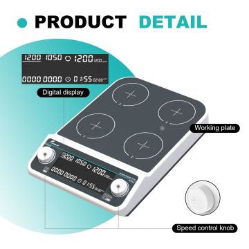 JOANLAB MMS9Pro 9 Bölmeli Manyetik Karıştırıcı 50... 1500 rpm / 9 x 500 mL