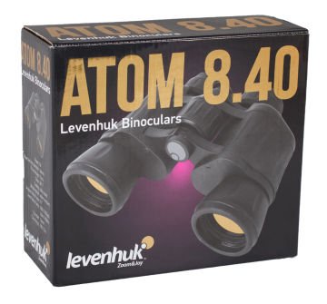 Levenhuk Atom 8x40 Dürbün Geniş görüş alanı ve ergonomik tasarım. Büyütme: 8x. Objektif merceği çapı: 40 mm