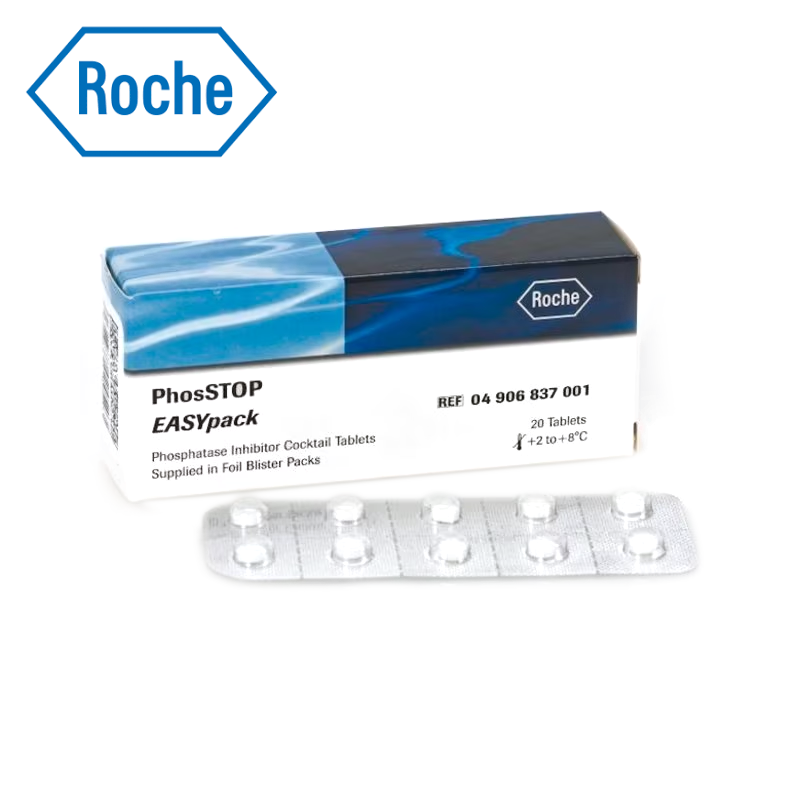 Roche PHOSS-RO PhosSTOP™ sufficient for 10 10mL buffer preparations, sufficient for 20 10mL buffer preparations, suitable for tissue processing, suitable for immunoprecipitation (IP) 20 Tablets