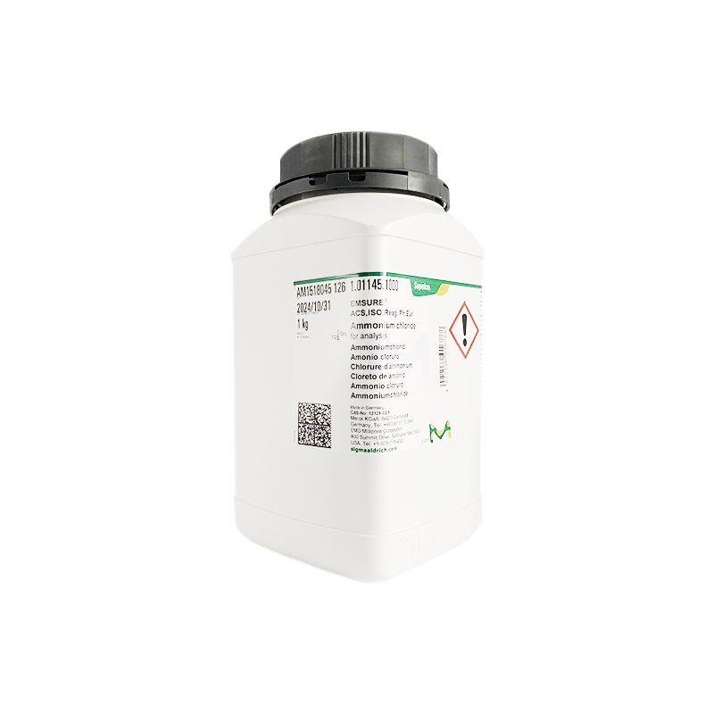Merck 101145 Ammonium chloride for analysis EMSURE® ACS,ISO,Reag. Ph Eur CAS No.: 12125-02-9 1 kg