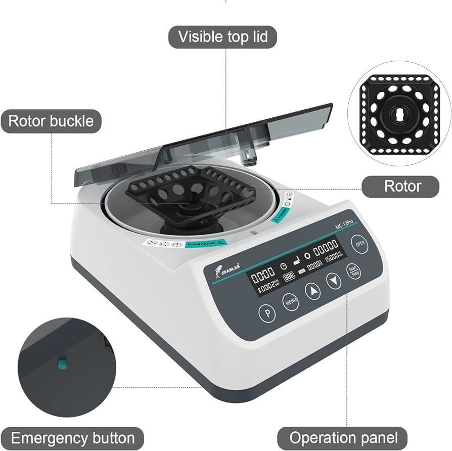 JOANLAB MC-13Pro Yüksek Hızlı Santrifüj 13000 rpm / 11337xg / 12 x 0,2/0,5/1,5/2,0 mL