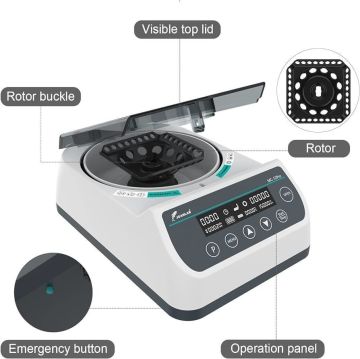 JOANLAB MC-15Pro Yüksek Hızlı Santrifüj 14500 rpm / 14104xg / 12 x 0,2/0,5/1,5/2,0 mL