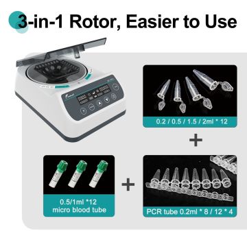 JOANLAB MC-15Pro Yüksek Hızlı Santrifüj 14500 rpm / 14104xg / 12 x 0,2/0,5/1,5/2,0 mL