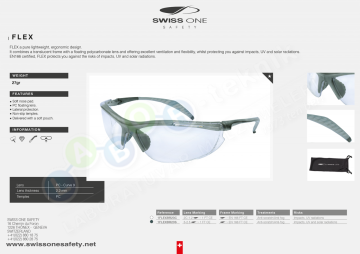 Swissone Safety Flex Koruyucu Gözlük (Açık Renk)