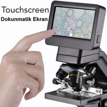 BRESSER Biolux Touch 5MP HDMI Dijital Mikroskop 30x—1125x Dokunmatik Ekranlı Öğrenci Mikroskobu