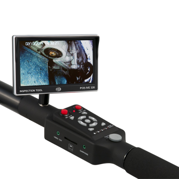PCE IVE 320 Boroskop Kamera Uzunluğu: 320 mm, Kamera Çapı: 23 mm, Esnek kamera başlığı, LCD Monitör, Hafıza Fonksiyonu