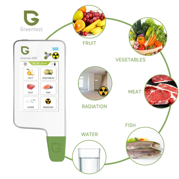 Greentest Eco 6 Et Balık Sebze ve Meyvelerde Nitrat ve Arka Plan Radyasyon ve Sularda Sertlik Ölçer 0 - 9999 mg/kg / 0 - 9,99 µSv/h (999,9 µSv/h) / 0 - 9999 mg/l