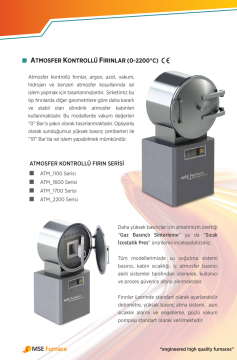 MSE Furnace Atm_1600_ 12 Atmosfer Kontrollü Fırın  12 L/1600 °C