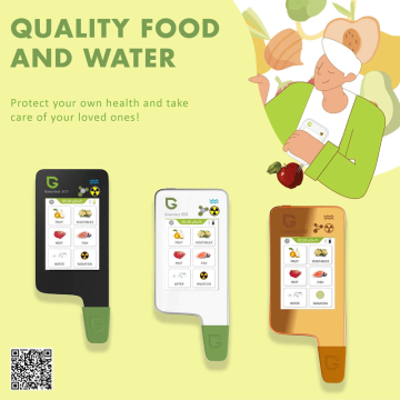 Greentest Eco 6 Et Balık Sebze ve Meyvelerde Nitrat ve Arka Plan Radyasyon ve Sularda Sertlik Ölçer 0 - 9999 mg/kg / 0 - 9,99 µSv/h (999,9 µSv/h) / 0 - 9999 mg/l